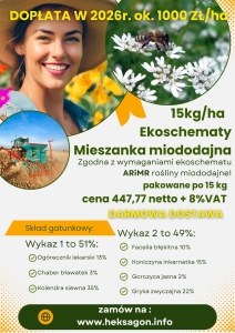 Rośliny miododajne Ekoschemat ARiMR 15kg/ha z przesyłką